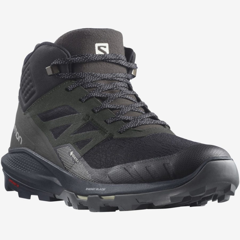 Zapatillas de Senderismo Salomon OUTPULSE MID GORE-TEX Hombre Negras | EC2084QMA