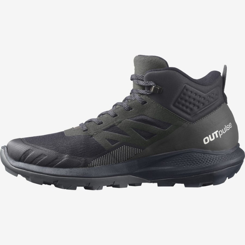 Zapatillas de Senderismo Salomon OUTPULSE MID GORE-TEX Hombre Negras | EC2084QMA