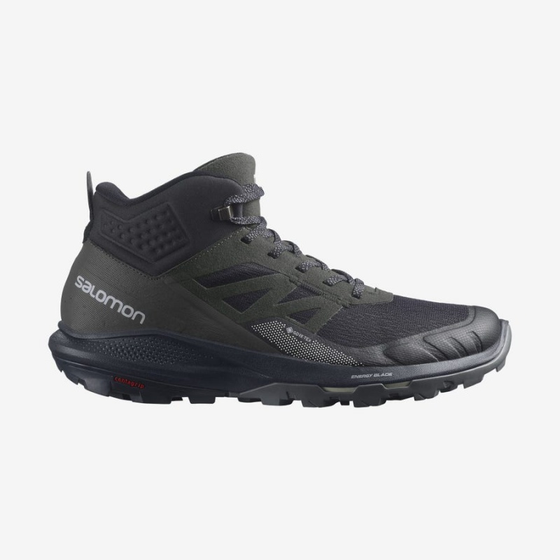 Zapatillas de Senderismo Salomon OUTPULSE MID GORE-TEX Hombre Negras | EC2084QMA