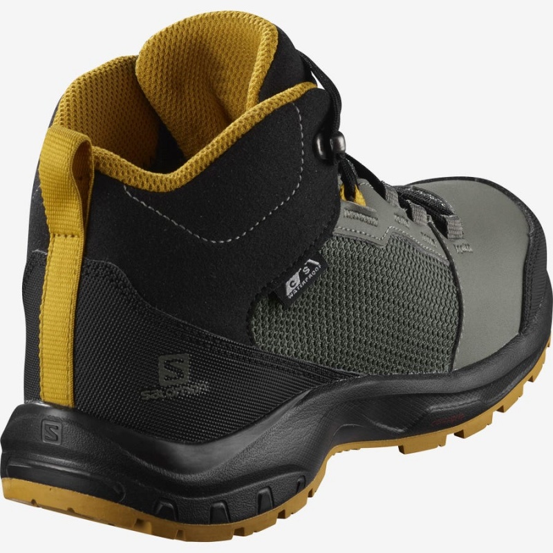 Zapatillas de Senderismo Salomon OUTWARD CLIMASALOMON™ WATERPROOF Niños Verde Oliva | EC3584XYU