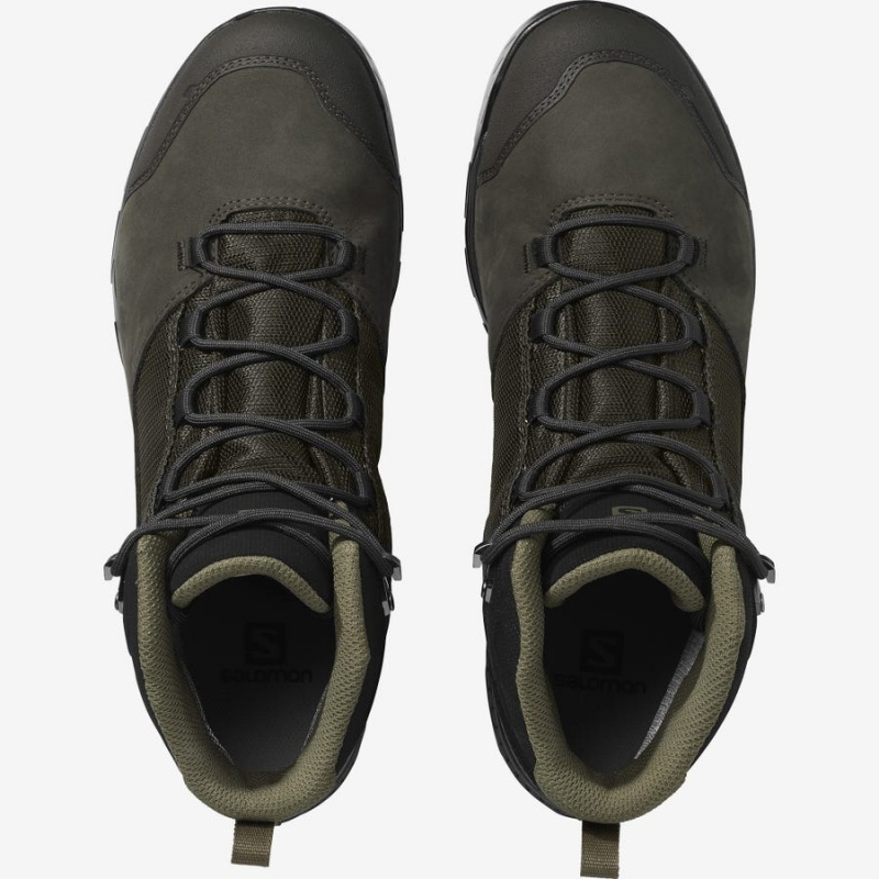 Zapatillas de Senderismo Salomon OUTWARD GORE-TEX Hombre Negras Verde Oliva | EC2019UZG