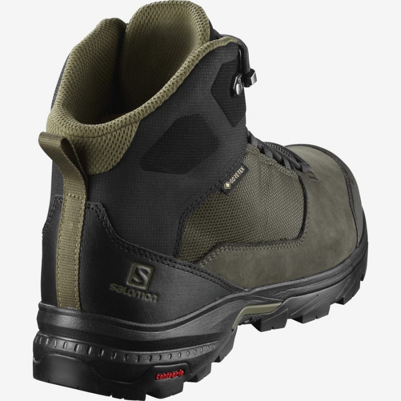 Zapatillas de Senderismo Salomon OUTWARD GORE-TEX Hombre Negras Verde Oliva | EC2019UZG