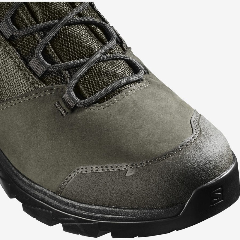 Zapatillas de Senderismo Salomon OUTWARD GORE-TEX Hombre Negras Verde Oliva | EC2019UZG