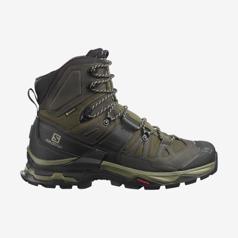 Zapatillas de Senderismo Salomon QUEST 4 GORE-TEX Hombre Verde Oliva | EC2062VRW