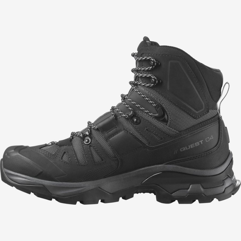 Zapatillas de Senderismo Salomon QUEST 4 GORE-TEX Hombre Gris Negras | EC2063BEX