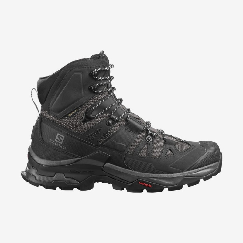 Zapatillas de Senderismo Salomon QUEST 4 GORE-TEX Hombre Gris Negras | EC2063BEX