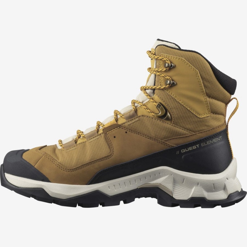 Zapatillas de Senderismo Salomon QUEST ELEMENT GORE-TEX Hombre Amarillo | EC2078XYU