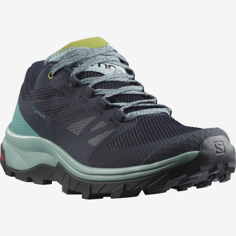 Zapatillas de Senderismo Salomon WoOUTLINE GORE-TEX Mujer Negras Verde | EC2829LIS