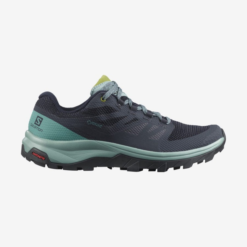 Zapatillas de Senderismo Salomon WoOUTLINE GORE-TEX Mujer Negras Verde | EC2829LIS