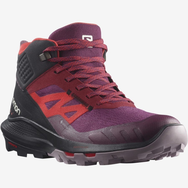 Zapatillas de Senderismo Salomon WoOUTPULSE MID GORE-TEX Mujer Moradas | EC2840SGL