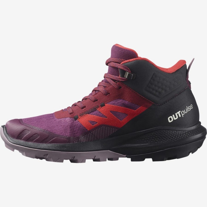 Zapatillas de Senderismo Salomon WoOUTPULSE MID GORE-TEX Mujer Moradas | EC2840SGL