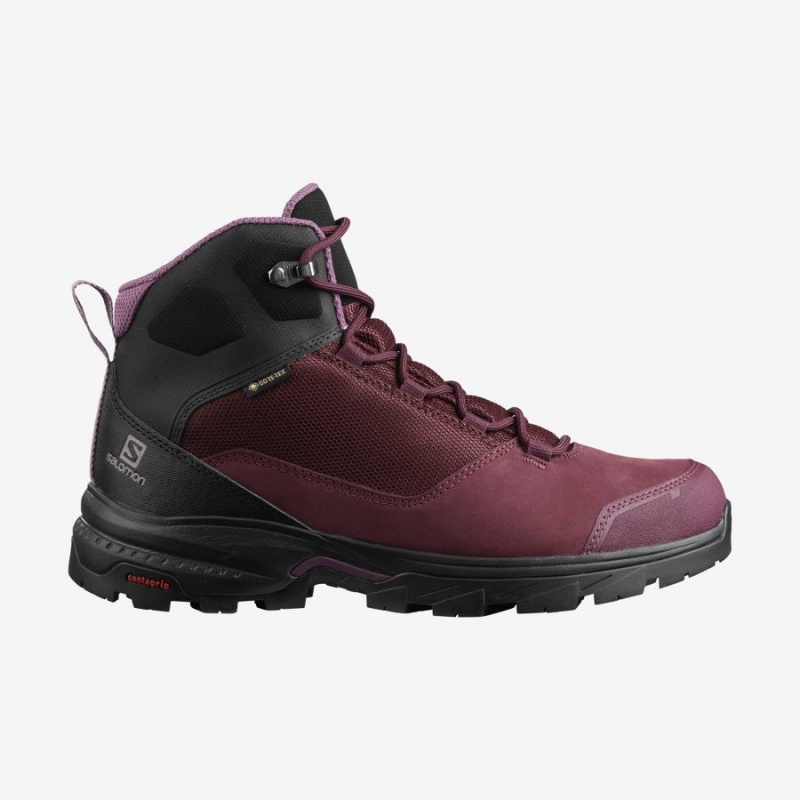 Zapatillas de Senderismo Salomon WoOUTWARD GORE-TEX Mujer Rojas | EC2788SGL