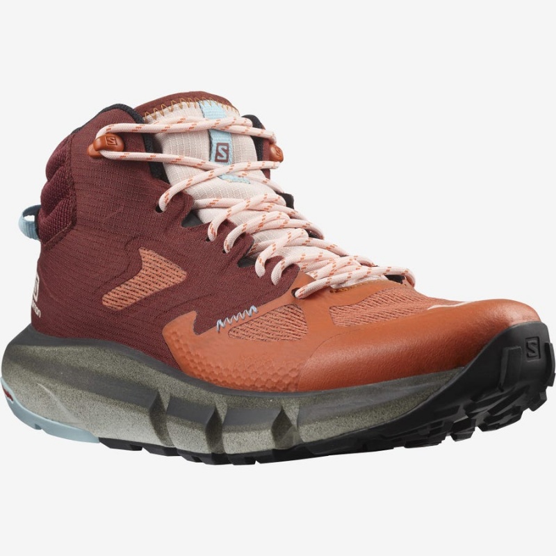 Zapatillas de Senderismo Salomon WoPREDICT HIKE MID GORE-TEX Mujer Naranjas | EC2806VRW