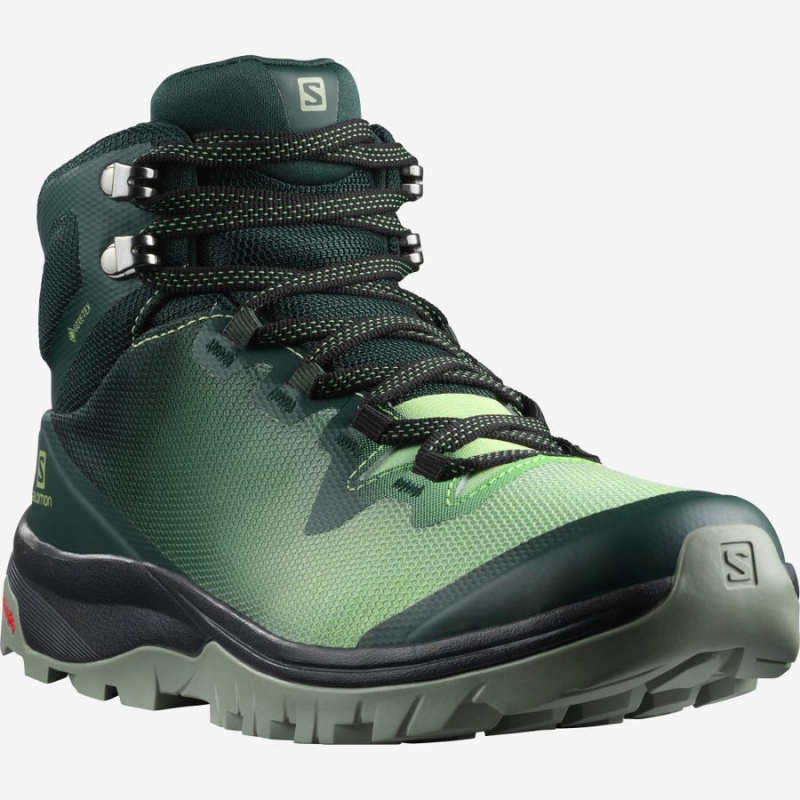 Zapatillas de Senderismo Salomon WoVAYA MID GORE-TEX Mujer Verde | EC2822SGL