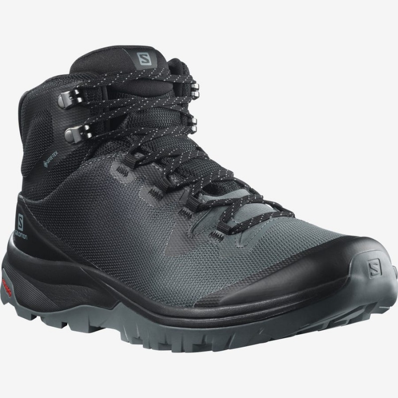 Zapatillas de Senderismo Salomon WoVAYA MID GORE-TEX Mujer Negras | EC2823DFM