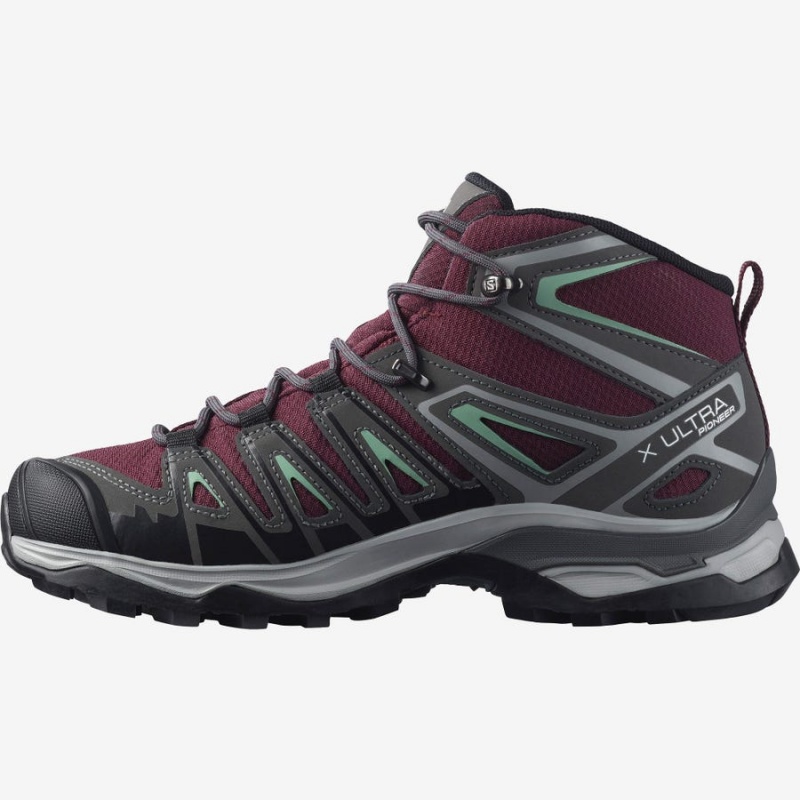 Zapatillas de Senderismo Salomon WoX ULTRA PIONEER MID CLIMASALOMON™ WATERPROOF Mujer Rojas | EC2832CTV