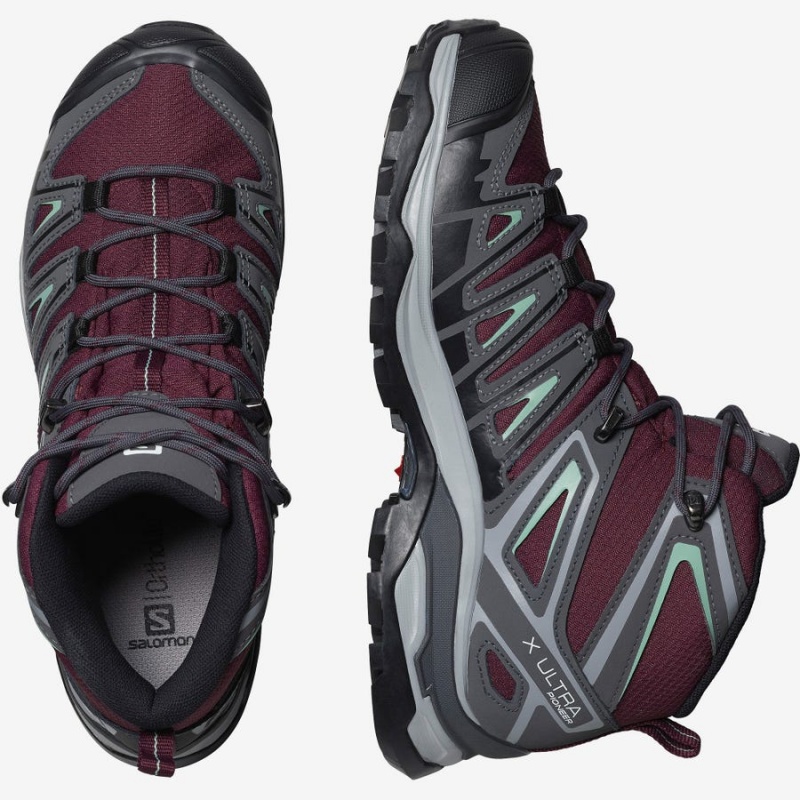 Zapatillas de Senderismo Salomon WoX ULTRA PIONEER MID CLIMASALOMON™ WATERPROOF Mujer Rojas | EC2832CTV