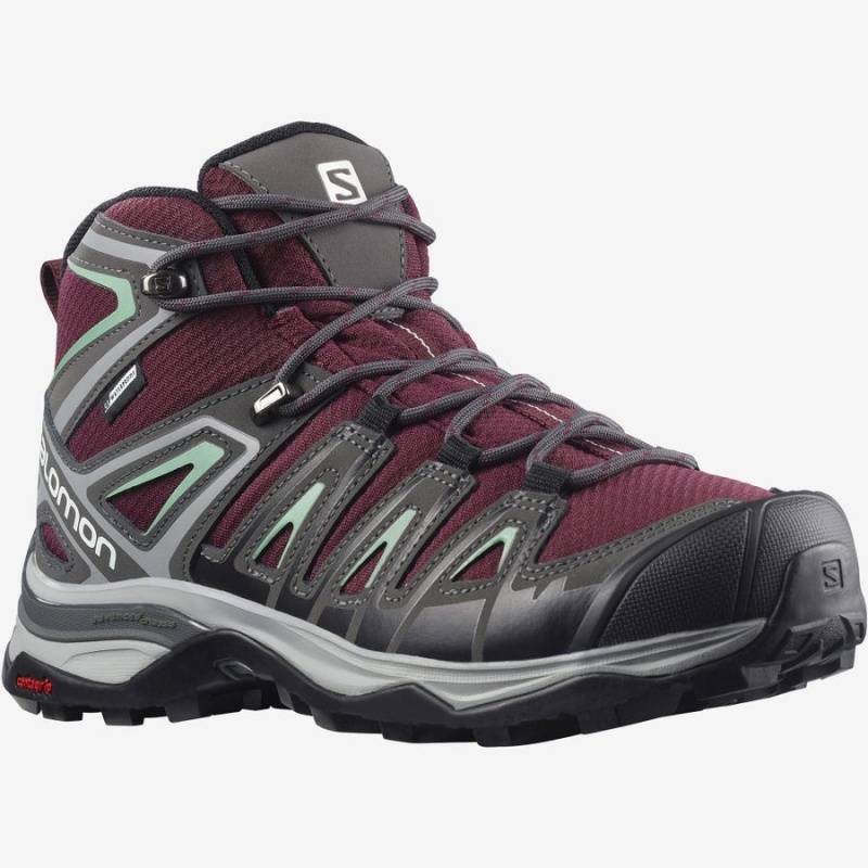 Zapatillas de Senderismo Salomon WoX ULTRA PIONEER MID CLIMASALOMON™ WATERPROOF Mujer Rojas | EC2832CTV