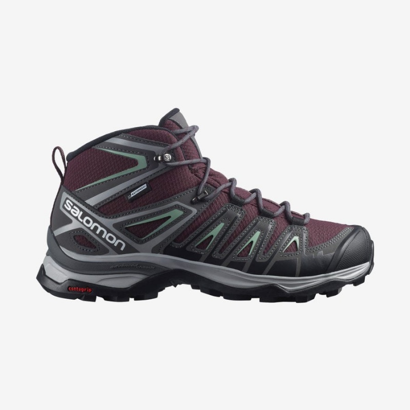 Zapatillas de Senderismo Salomon WoX ULTRA PIONEER MID CLIMASALOMON™ WATERPROOF Mujer Rojas | EC2832CTV