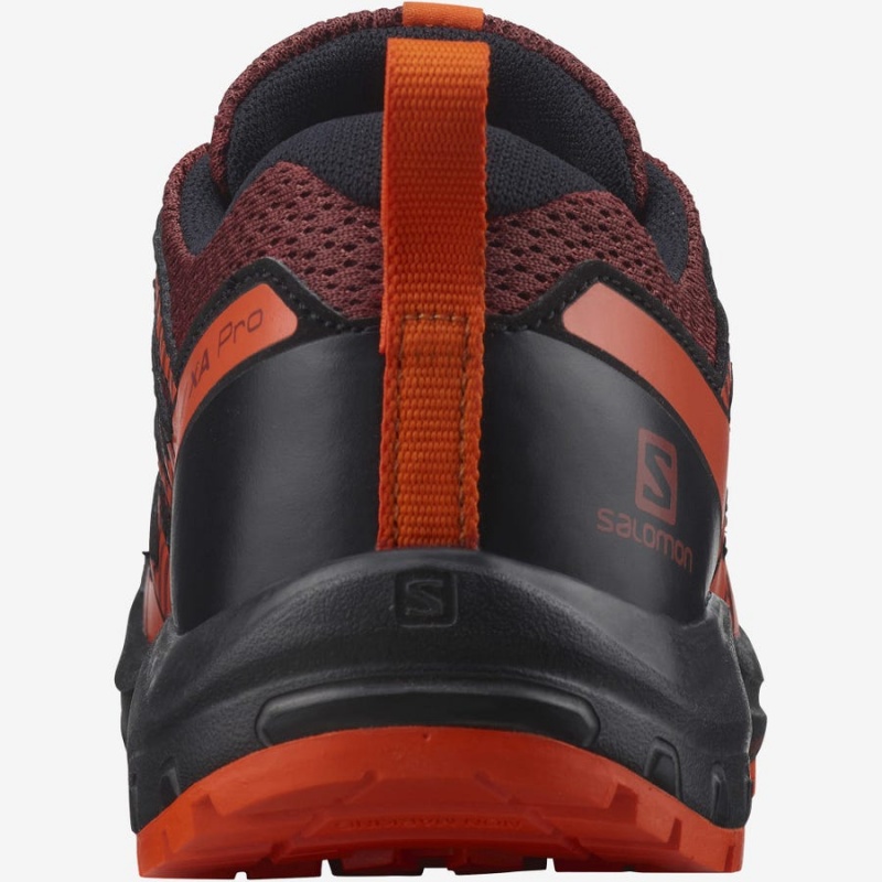 Zapatillas de Senderismo Salomon XA PRO V8 Niños Negras Rojas | EC3580JPQ