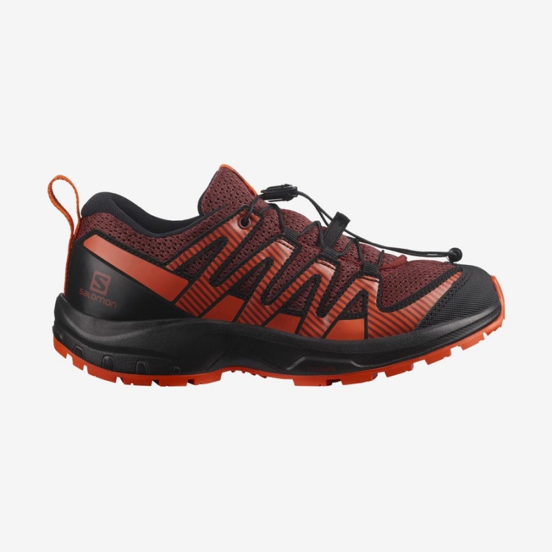 Zapatillas de Senderismo Salomon XA PRO V8 Niños Negras Rojas | EC3580JPQ