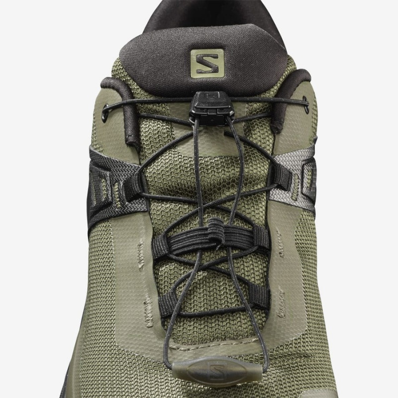 Zapatillas de Senderismo Salomon X RAISE GORE-TEX Hombre Negras Verde Oliva | EC2023AHK