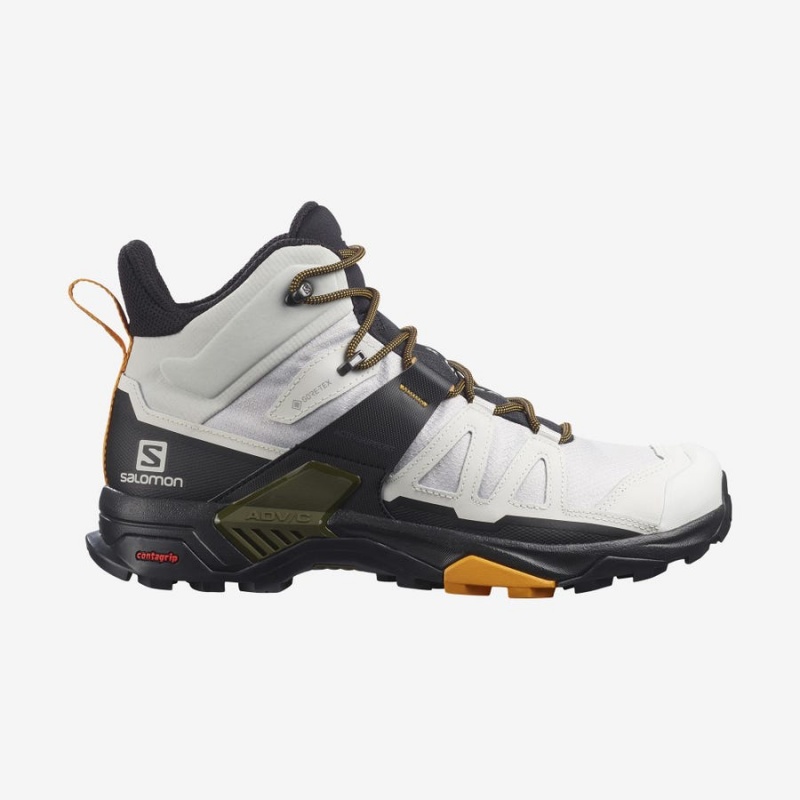 Zapatillas de Senderismo Salomon X ULTRA 4 MID GORE-TEX Hombre Blancas Negras | EC2082NWY